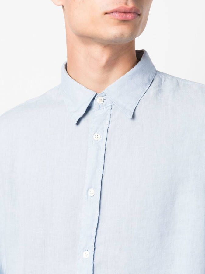 Woolrich Linnen overhemd Blauw