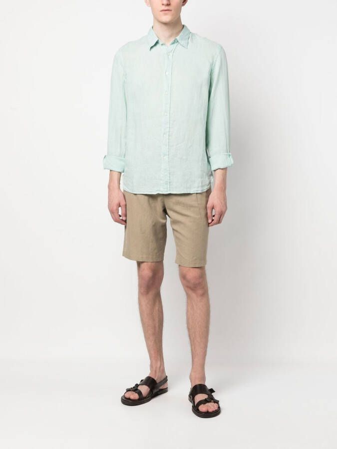 Woolrich Linnen overhemd Groen