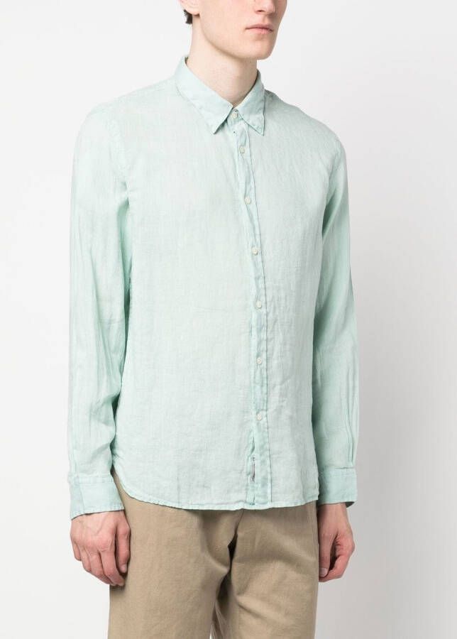 Woolrich Linnen overhemd Groen