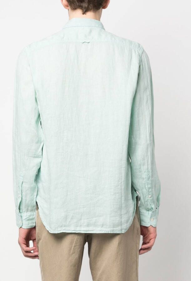Woolrich Linnen overhemd Groen