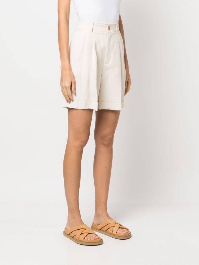 Woolrich Geplooide shorts met omslag Beige