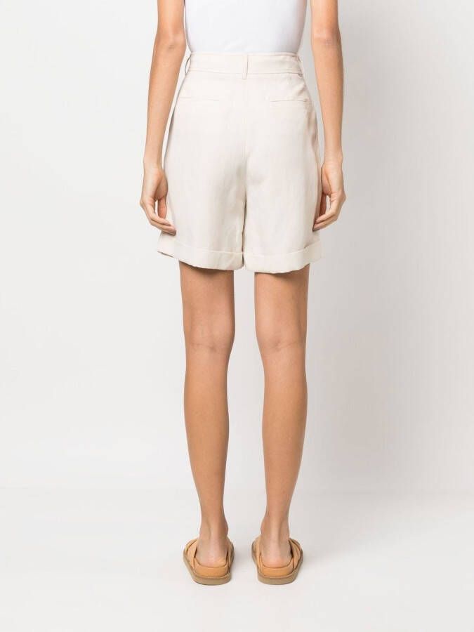 Woolrich Geplooide shorts met omslag Beige