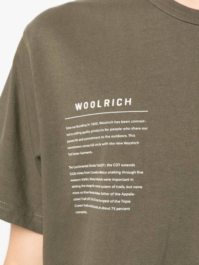 Woolrich T-shirt met logoprint Groen