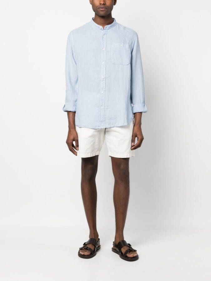 Woolrich Linnen overhemd Blauw