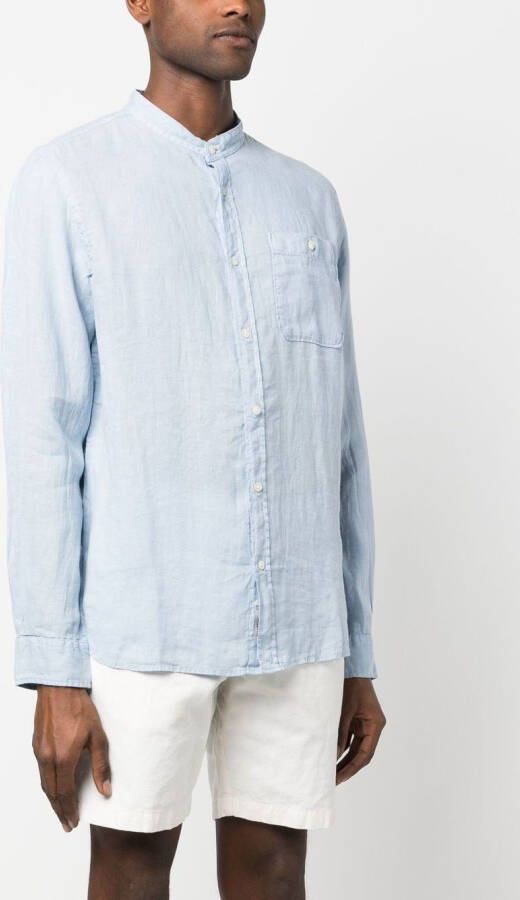 Woolrich Linnen overhemd Blauw