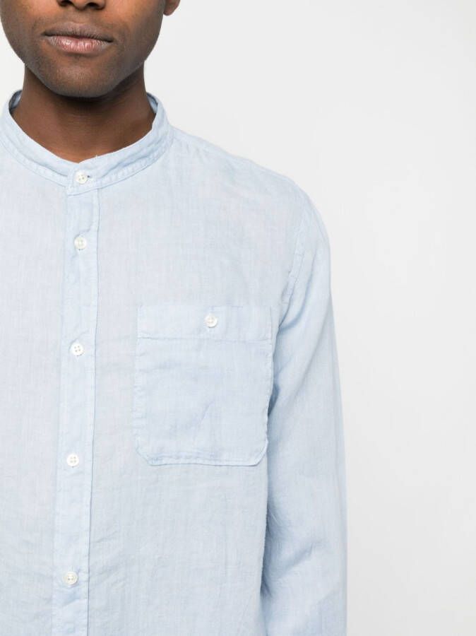 Woolrich Linnen overhemd Blauw