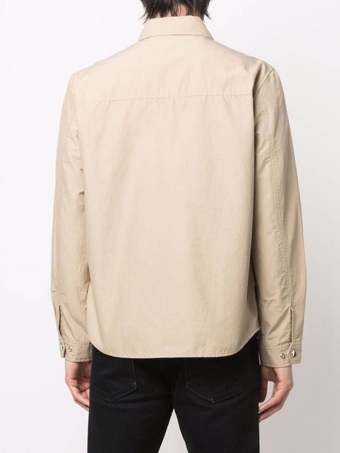 Woolrich Overhemd met meerdere zakken Beige