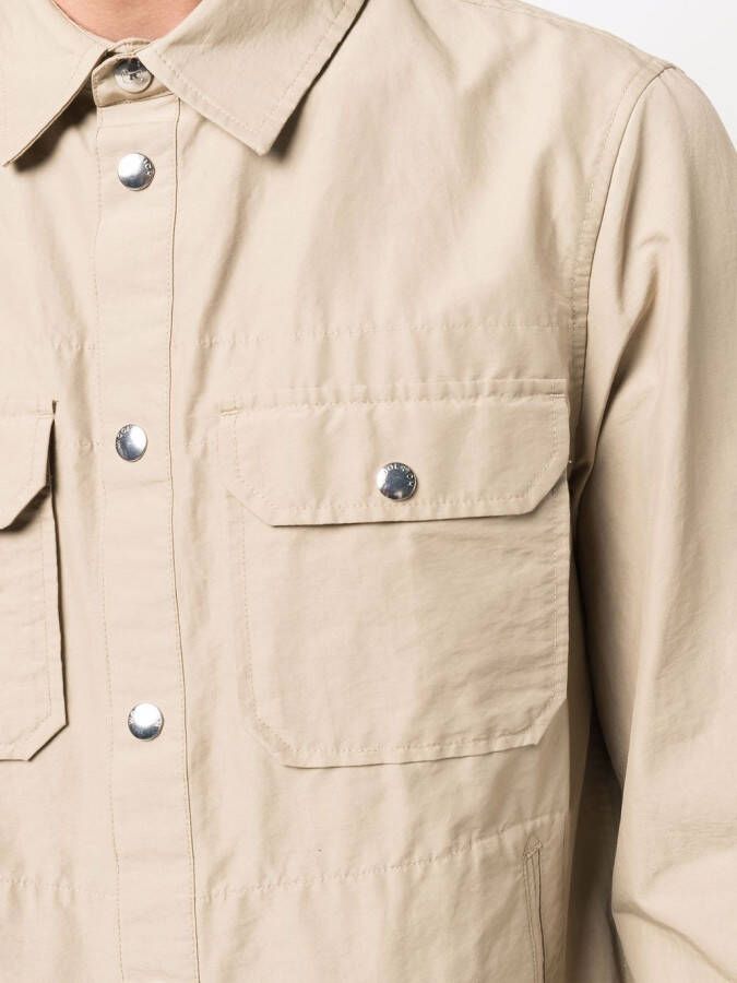Woolrich Overhemd met meerdere zakken Beige
