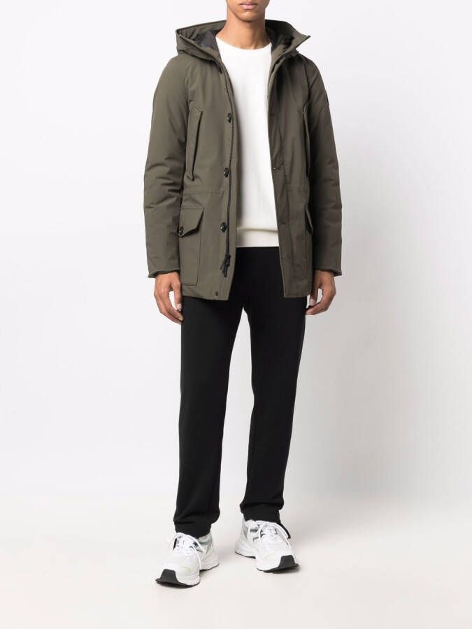Woolrich Parka met logopatch Groen