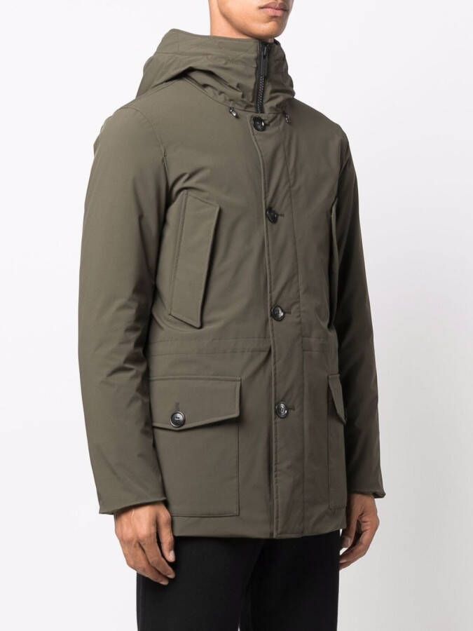Woolrich Parka met logopatch Groen