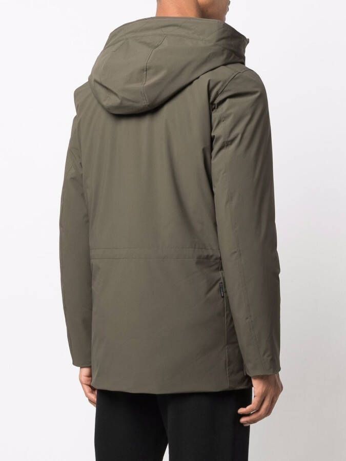 Woolrich Parka met logopatch Groen