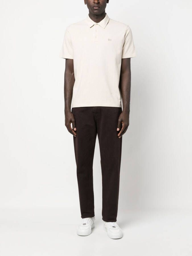 Woolrich Poloshirt met knopen Beige