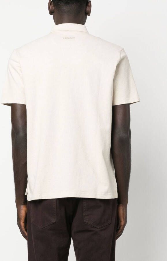 Woolrich Poloshirt met knopen Beige