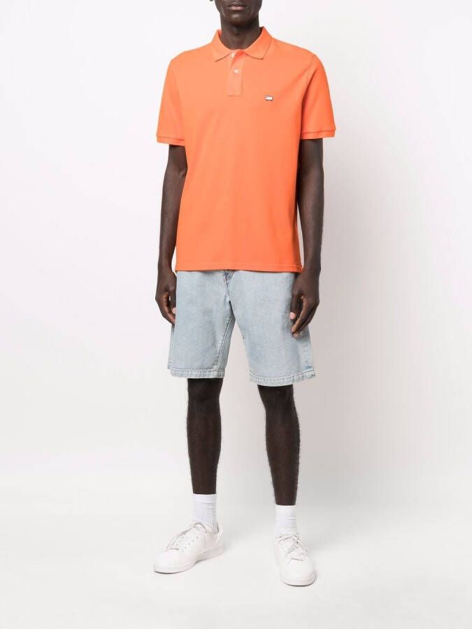Woolrich Poloshirt met plakkaat Oranje
