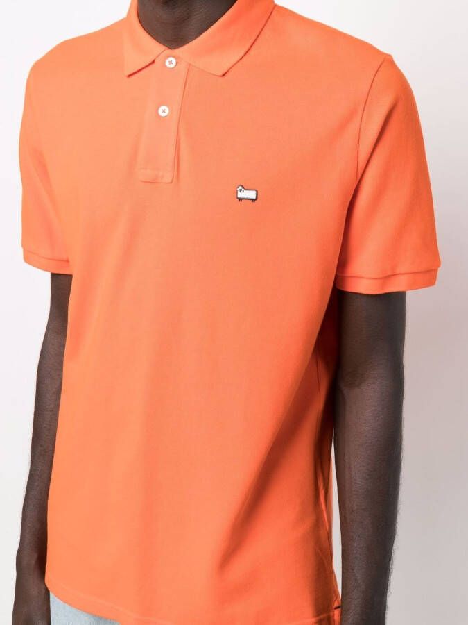 Woolrich Poloshirt met plakkaat Oranje
