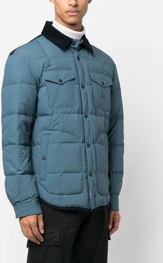 Woolrich Gewatteerd jack Blauw