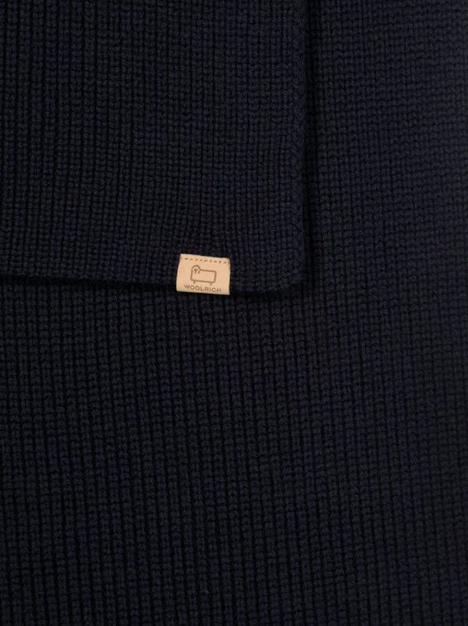 Woolrich Ribgebreide sjaal Blauw