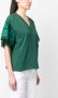 Woolrich T-shirt met ruche mouwen Groen - Thumbnail 3