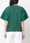 Woolrich T-shirt met ruche mouwen Groen - Thumbnail 4