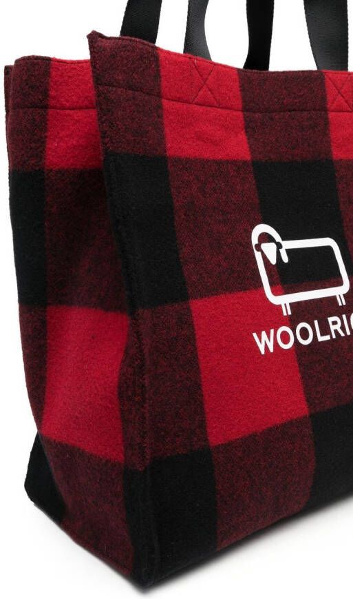 Woolrich Shopper met logoprint Rood