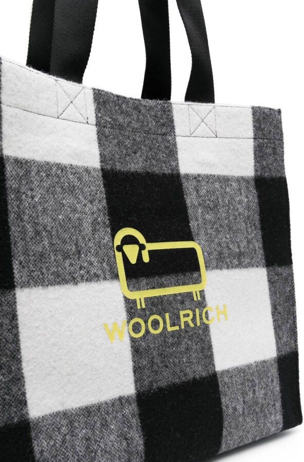 Woolrich Shopper met logoprint Zwart