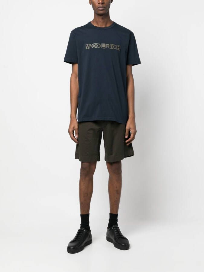 Woolrich Shorts met ceintuur Groen