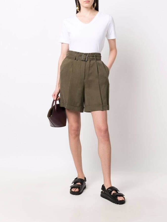Woolrich Shorts met ceintuur Groen