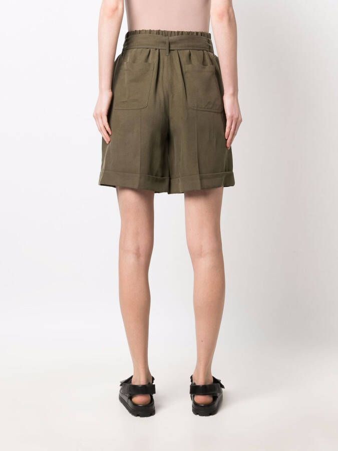 Woolrich Shorts met ceintuur Groen