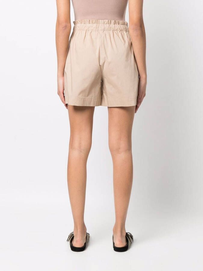 Woolrich Shorts met paperbag taille Beige