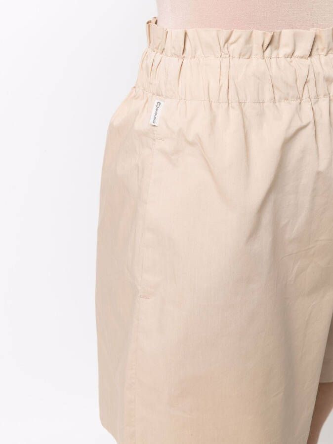 Woolrich Shorts met paperbag taille Beige