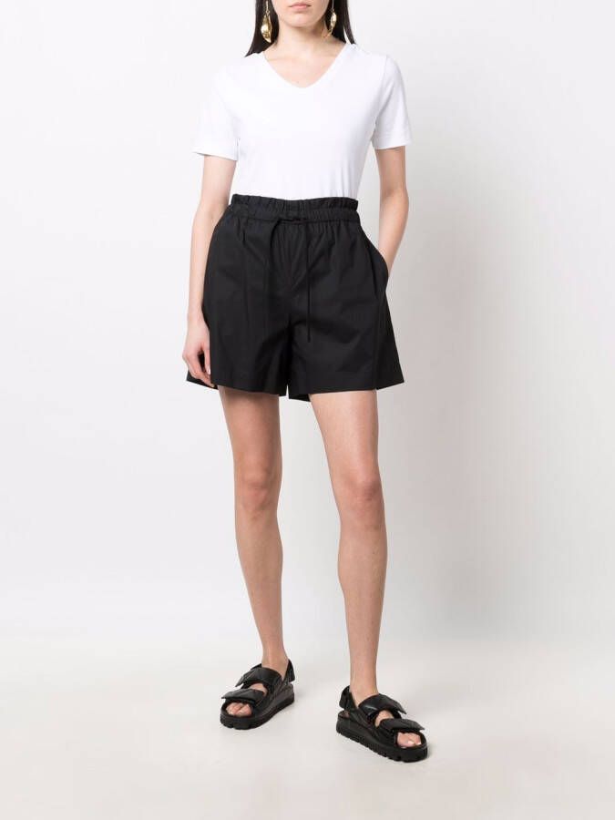 Woolrich Shorts met paperbag taille Zwart