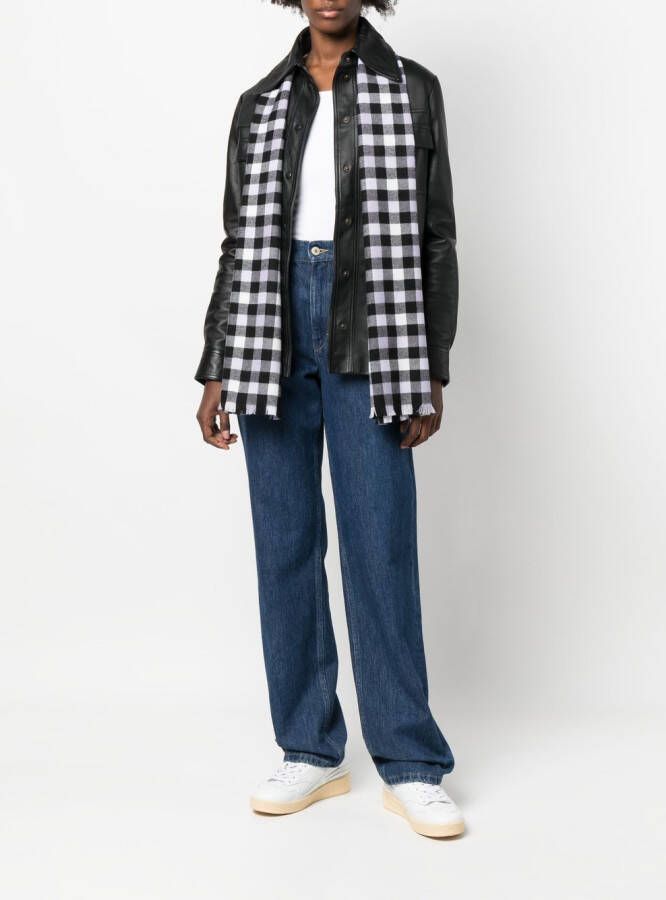Woolrich Sjaal met gingham ruit Paars