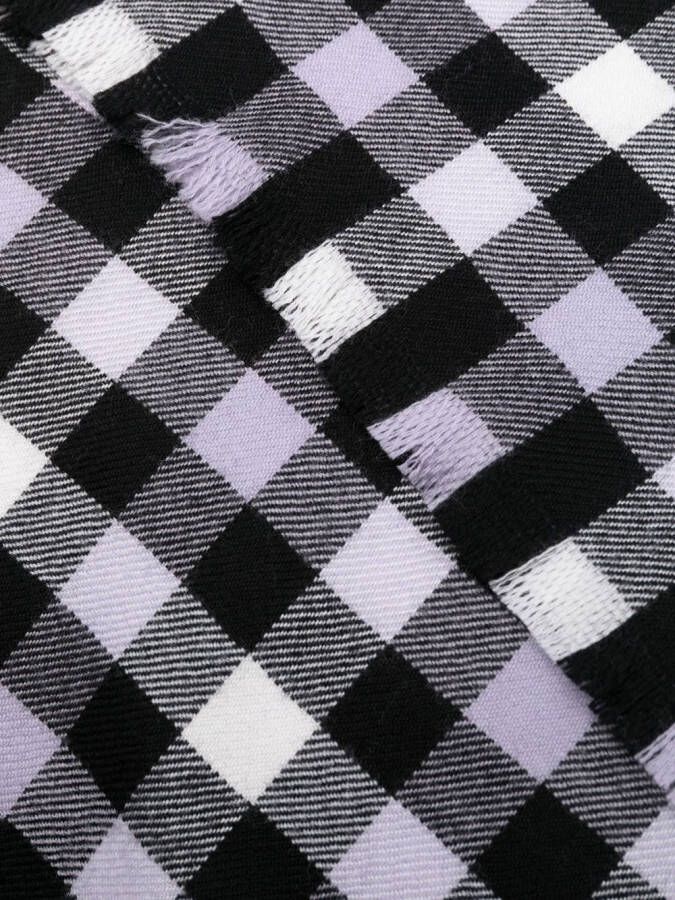 Woolrich Sjaal met gingham ruit Paars