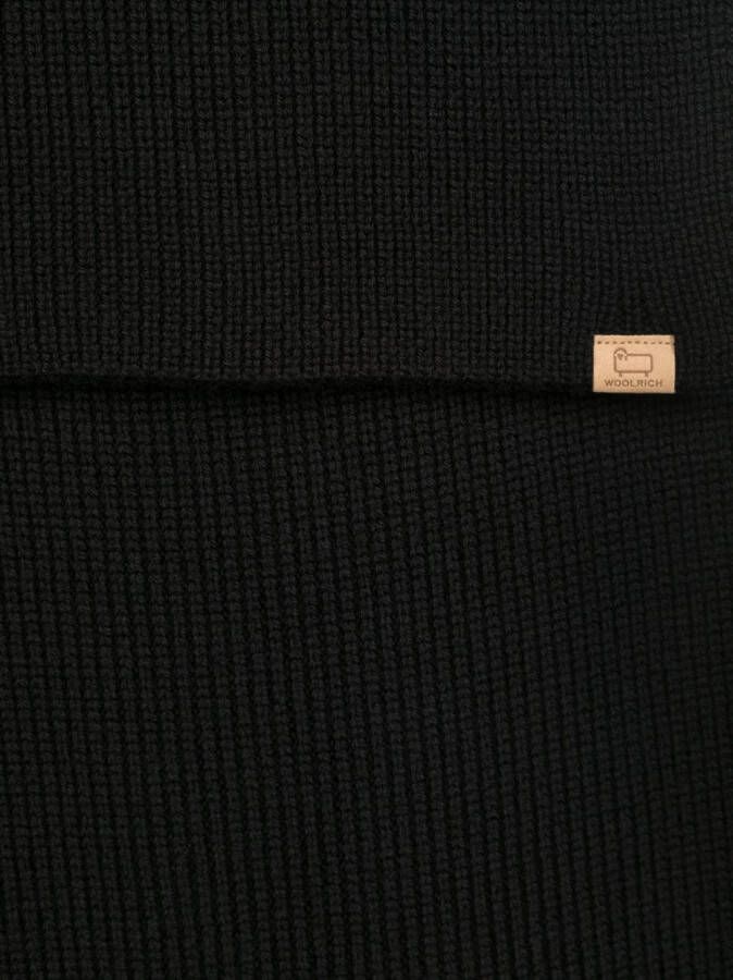 Woolrich Sjaal met logopatch Zwart