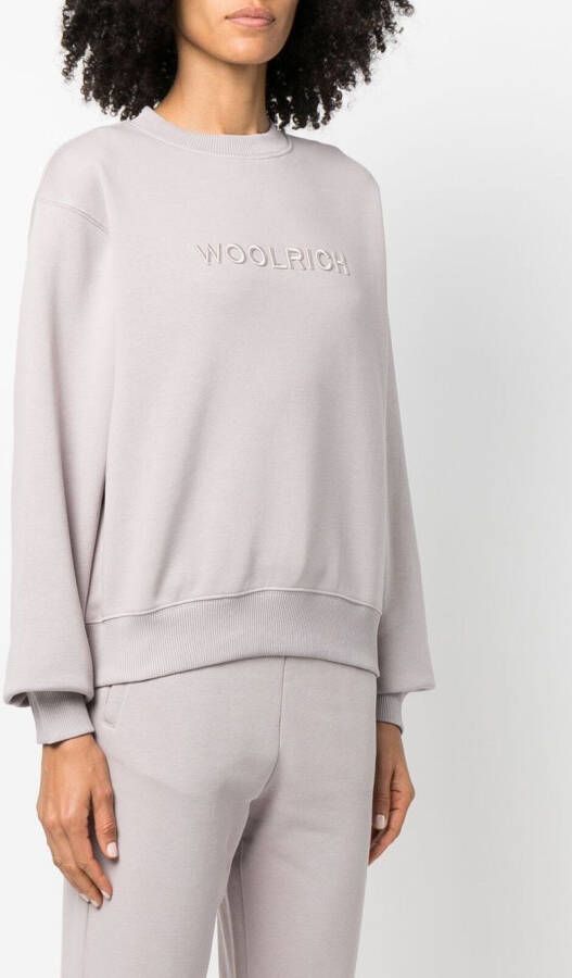 Woolrich Sweater met geborduurd logo Paars