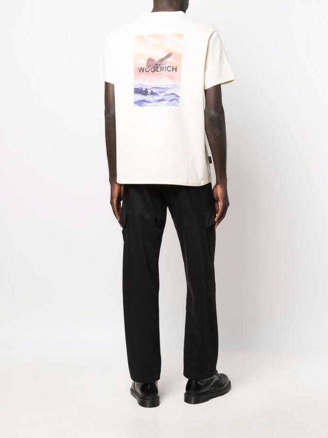 Woolrich T-shirt met logoprint Beige
