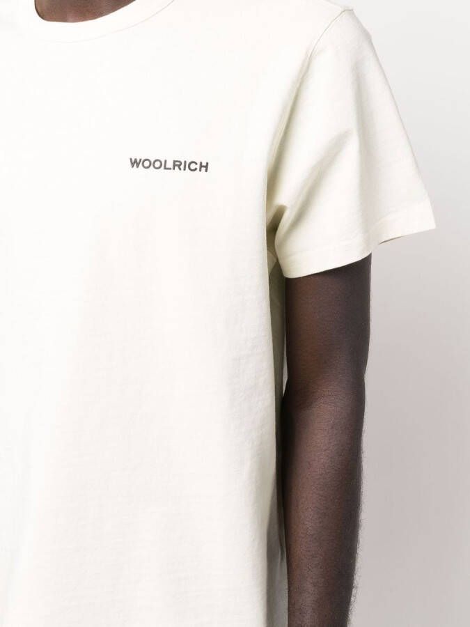 Woolrich T-shirt met logoprint Beige