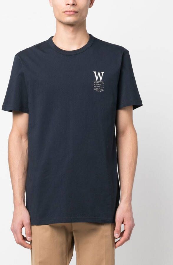 Woolrich T-shirt met logoprint Blauw