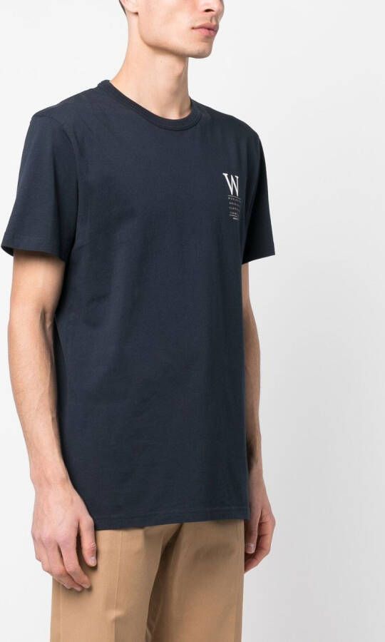 Woolrich T-shirt met logoprint Blauw
