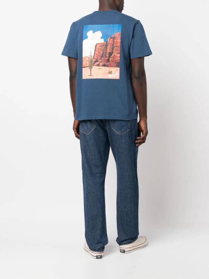Woolrich T-shirt met logoprint Blauw