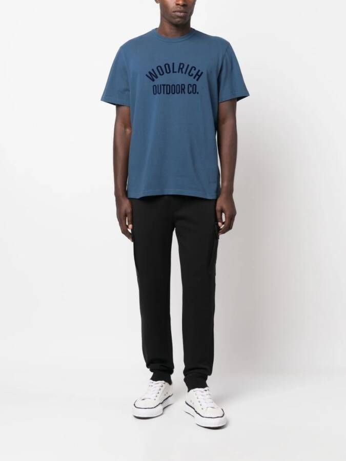 Woolrich T-shirt met logoprint Blauw