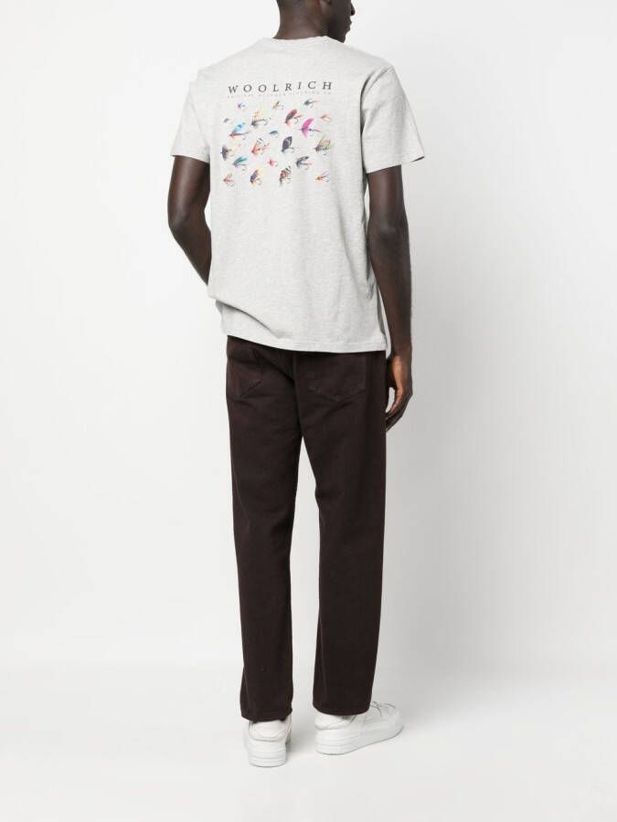 Woolrich T-shirt met logoprint Grijs