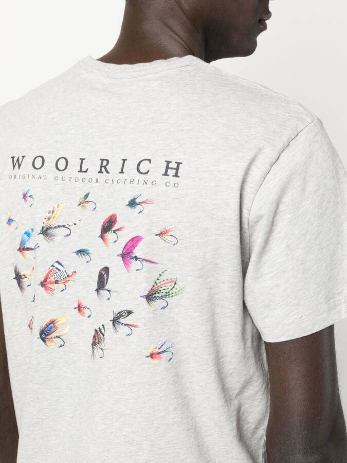 Woolrich T-shirt met logoprint Grijs
