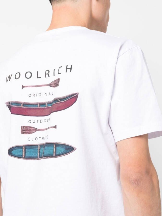 Woolrich T-shirt met logoprint Wit