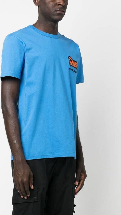 Woolrich T-shirt met patch Blauw