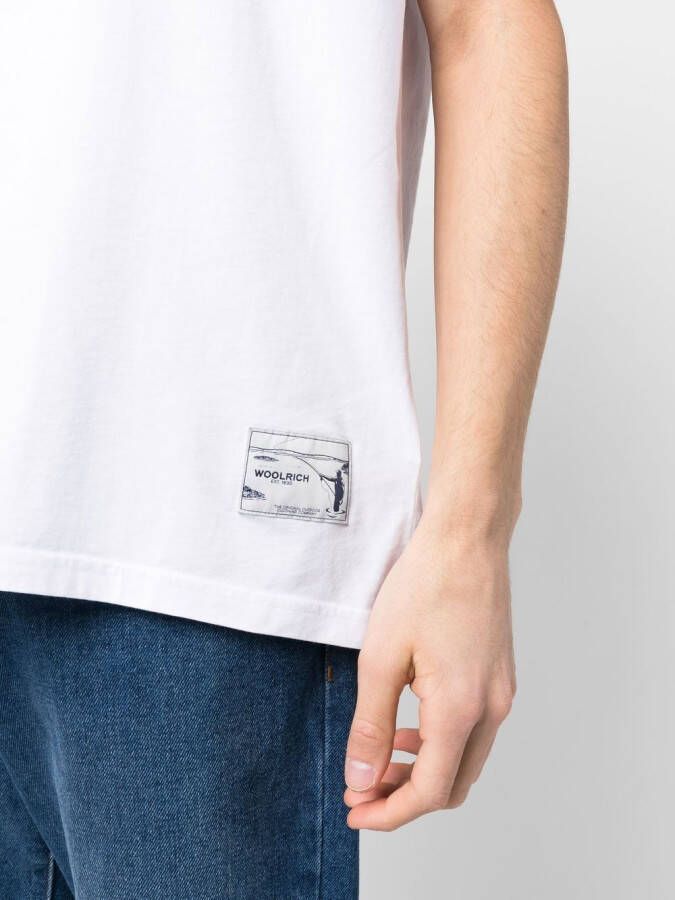 Woolrich T-shirt met print Wit