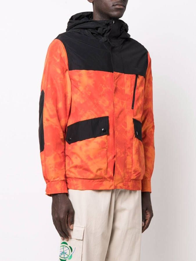 Woolrich Trek tie dye-print jack Oranje