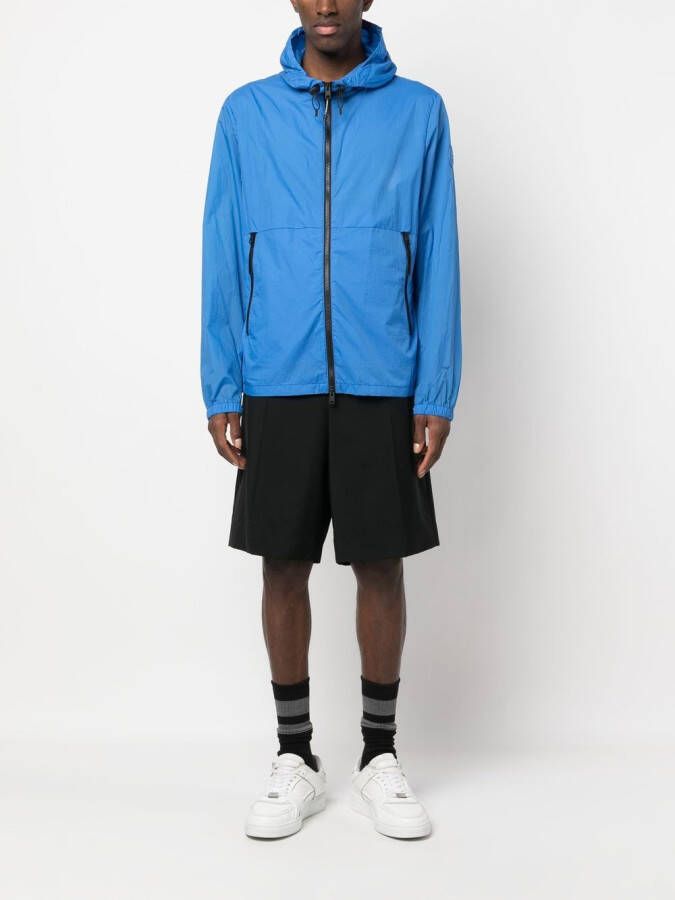 Woolrich Windjack met logopatch Blauw