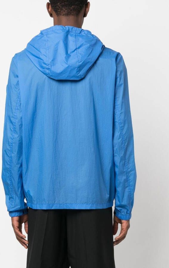 Woolrich Windjack met logopatch Blauw