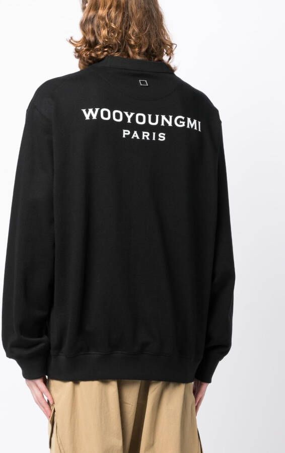 Wooyoungmi Sweater met logopatch Zwart